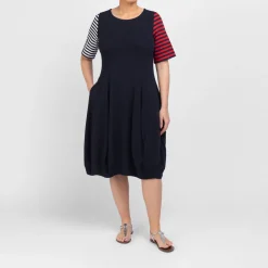 Outlet Alembika Short Sleeve Jersey Dress Navy