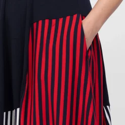 Fashion Alembika V-Neck Jersey Dress Navy