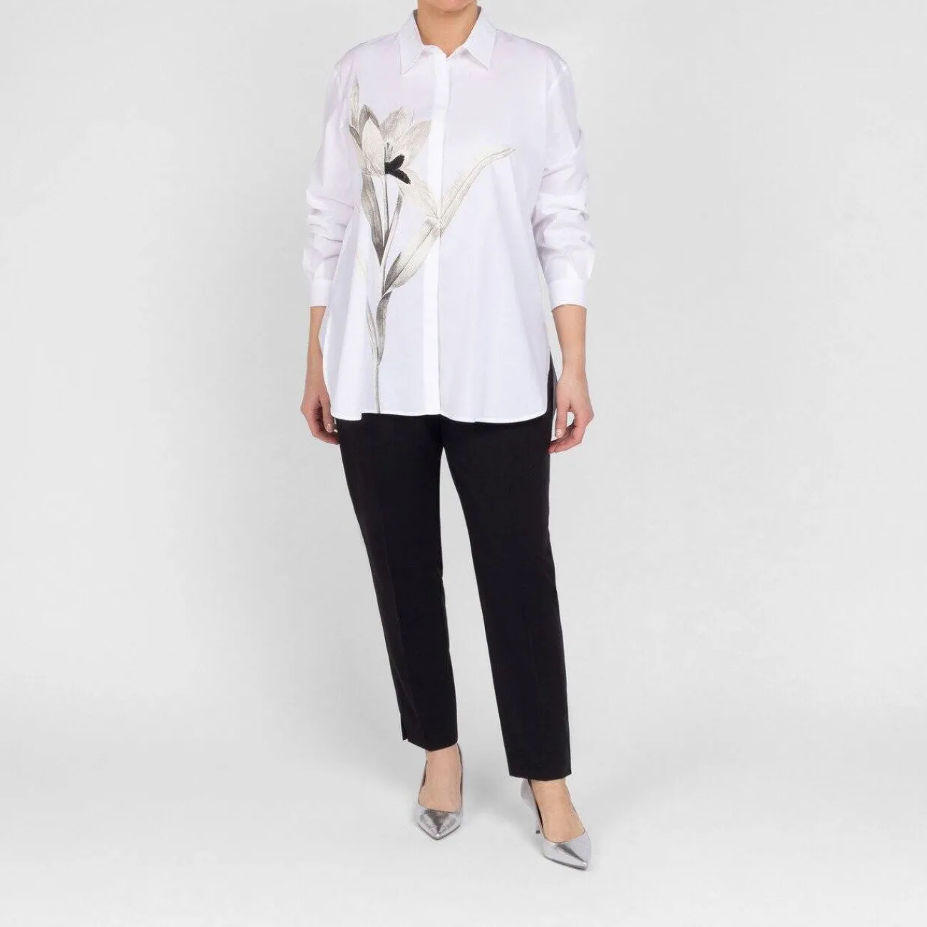 Sale Beige Classic Slim Leg Pull On Trouser Black