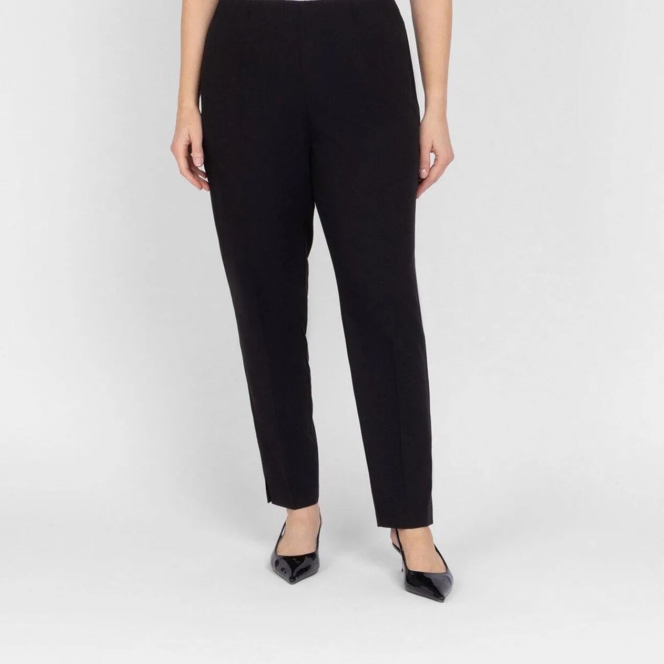 Sale Beige Classic Slim Leg Pull On Trouser Black