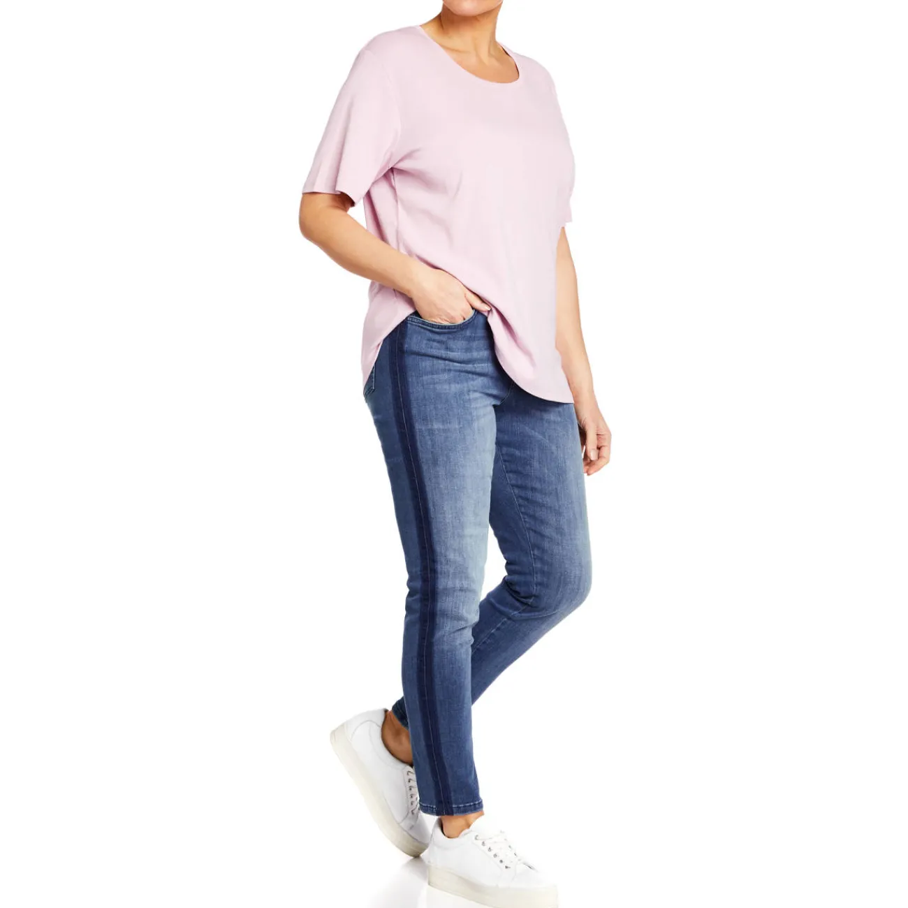 Fashion Beige FADED STRETCH DENIM JEANS