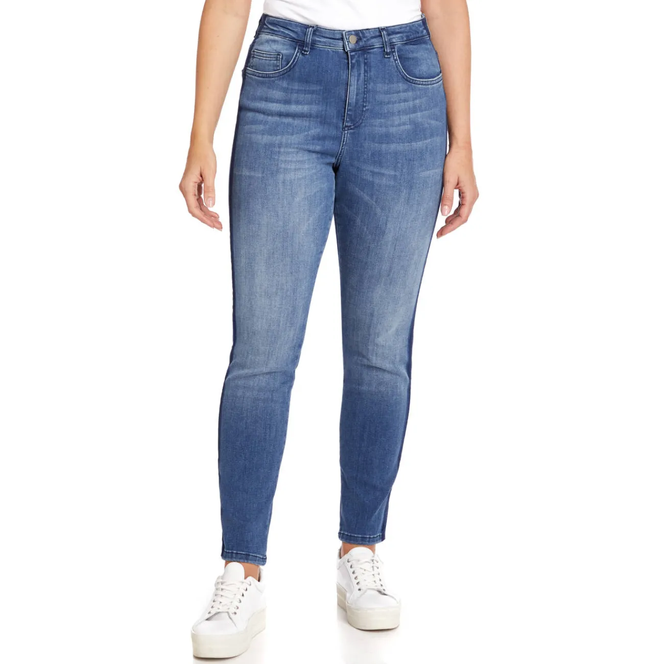Fashion Beige FADED STRETCH DENIM JEANS