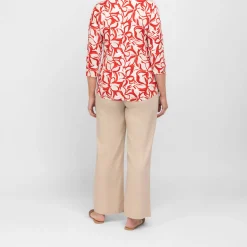 Discount Beige Floral Printed T-Shirt Berry