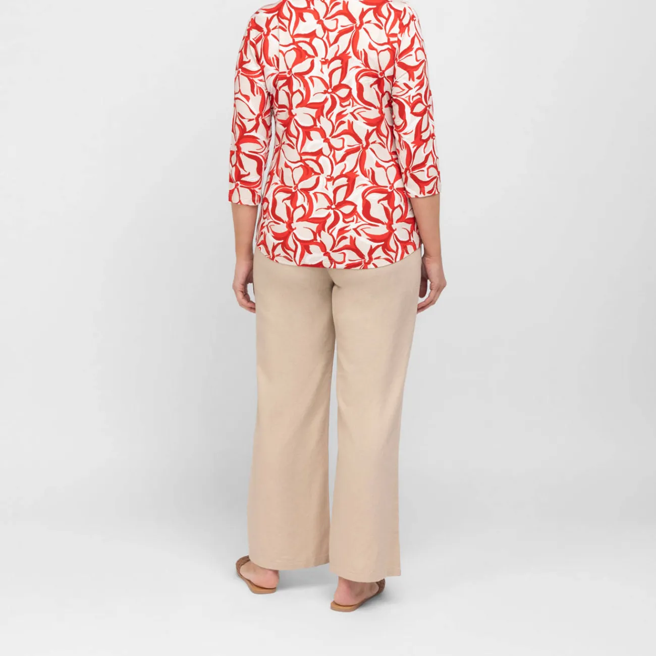Discount Beige Floral Printed T-Shirt Berry