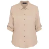 Sale Beige Linen Blend Shirt