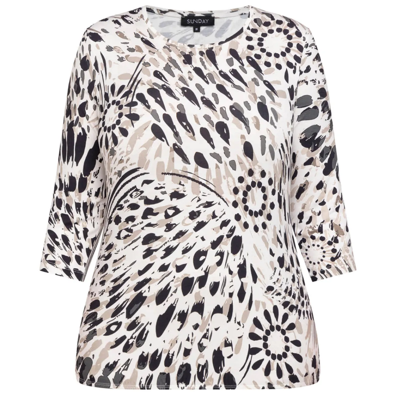 Online Beige Printed T-Shirt Stone