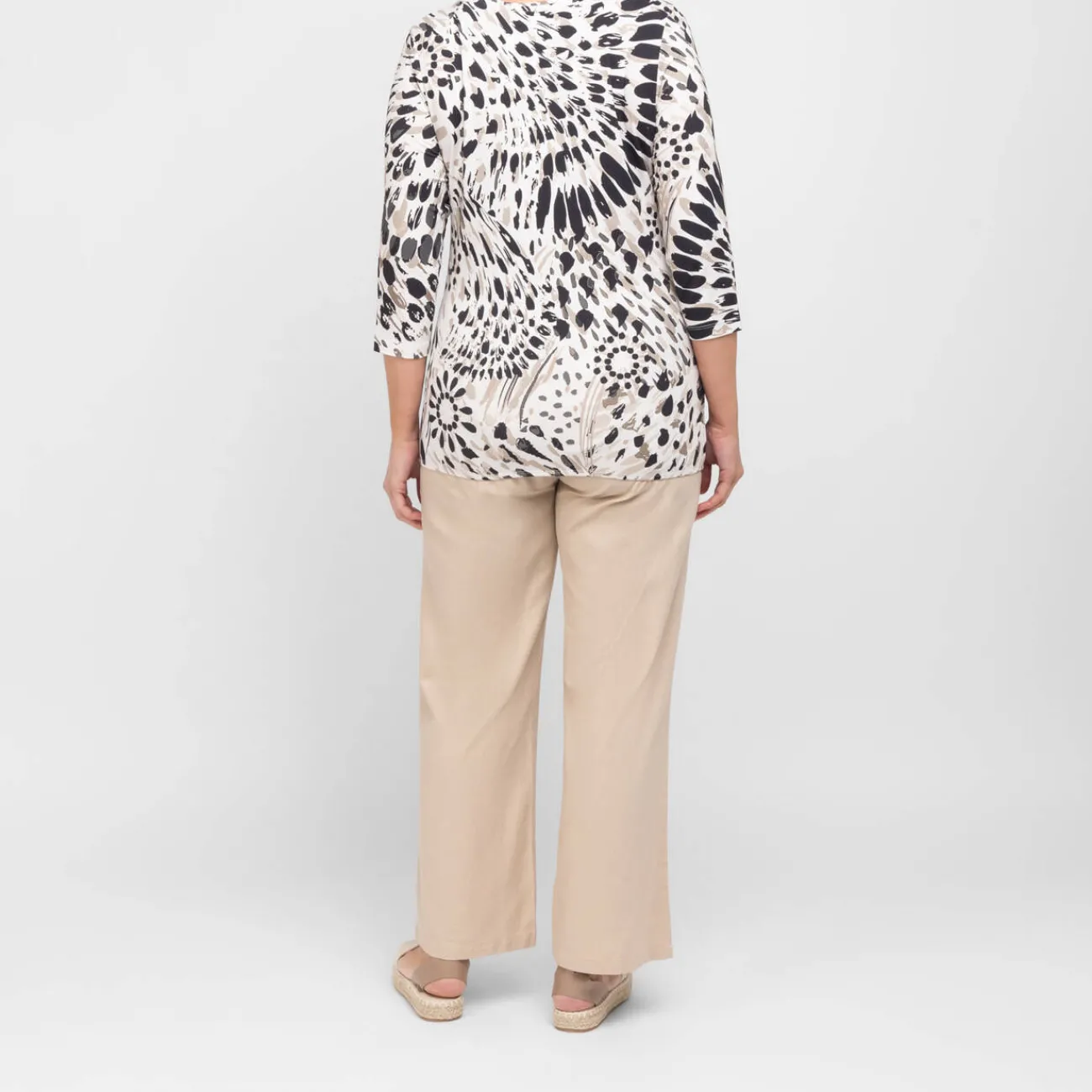 Online Beige Printed T-Shirt Stone
