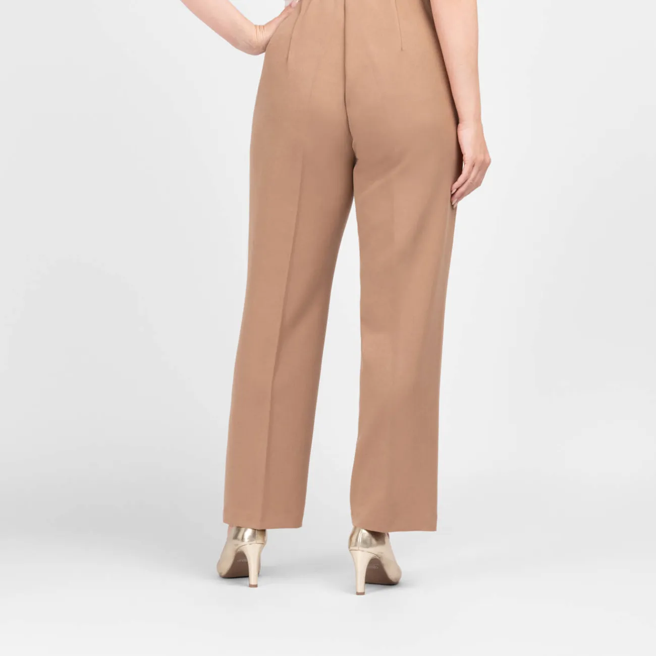 Discount Beige Pull On Trouser Camel