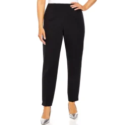 Sale Beige Pull On Trouser Narrow Leg Black
