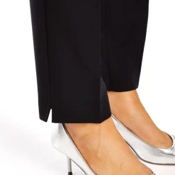 Sale Beige Pull On Trouser Narrow Leg Black
