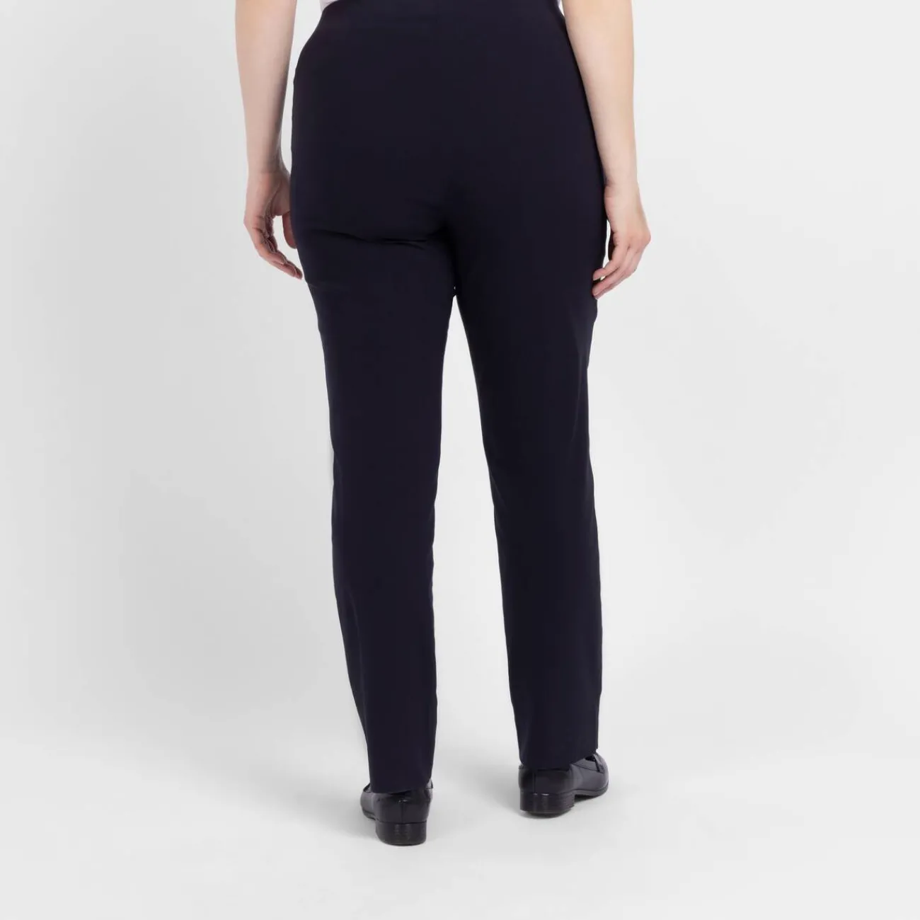Online Beige Pull On Trousers Navy