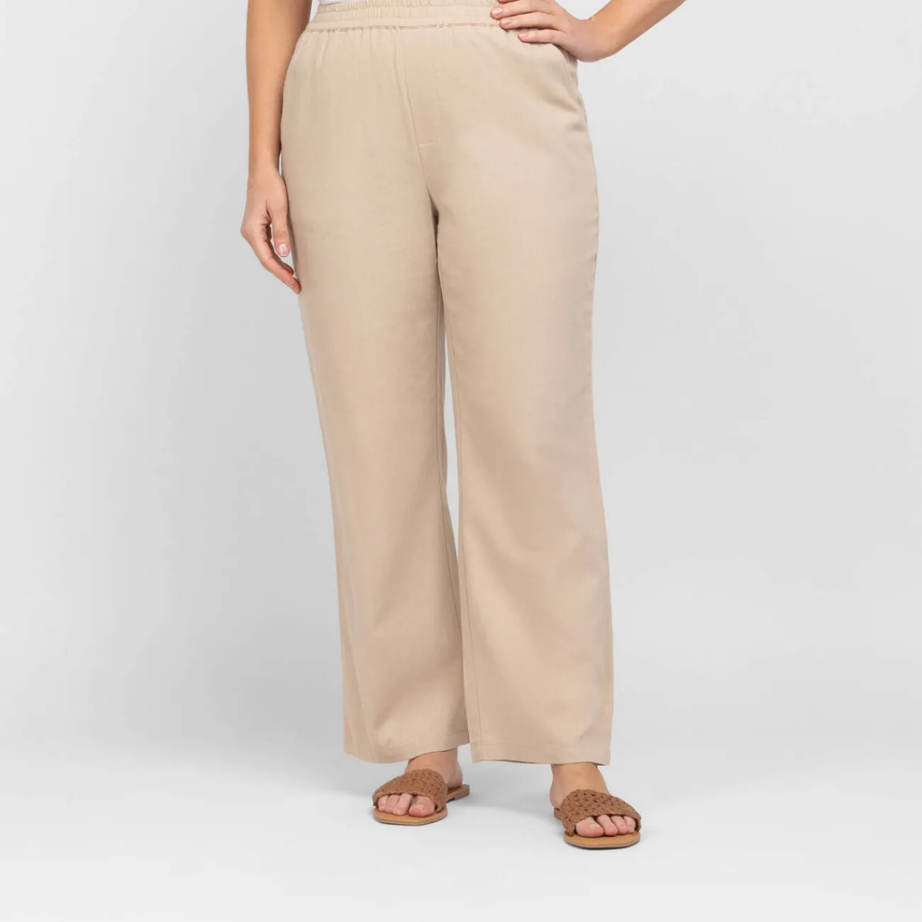 Hot Beige Pull-On Trouser Sand