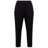 Clearance Beige Pull-On Trousers Black