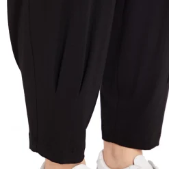 Best Beige STRETCH JERSEY TAPERED TROUSERS BLACK