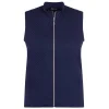 Discount Beige Zip Up Jersey Cotton Gilet Navy