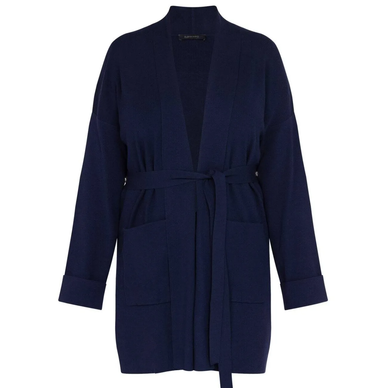 Discount Elena Miro Belted Edge To Edge Cardigan Navy