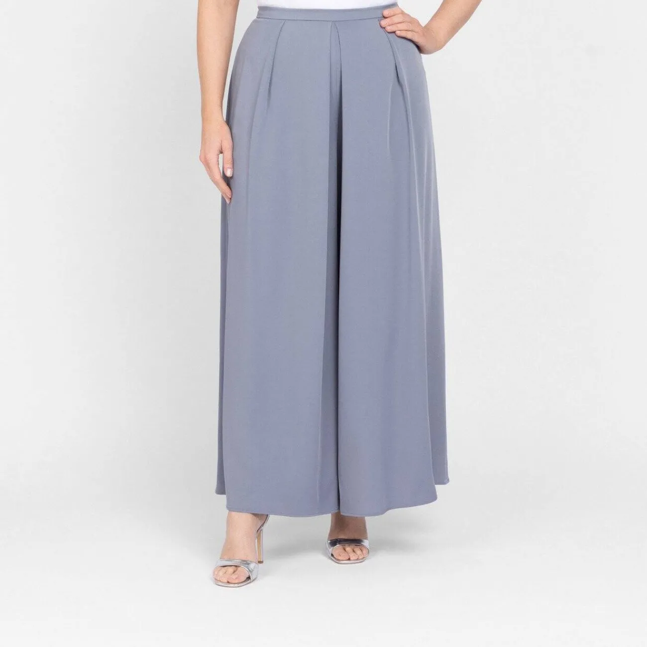 Best Elena Miro Chiffon Pleat Trouser Steel