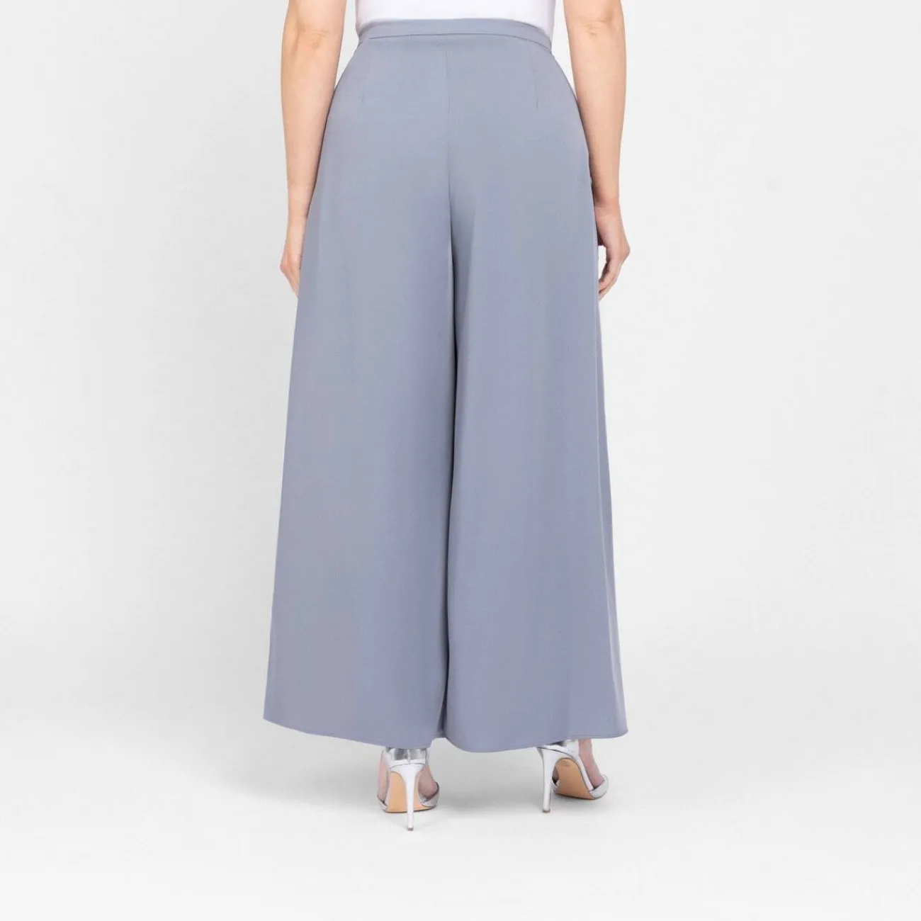 Best Elena Miro Chiffon Pleat Trouser Steel