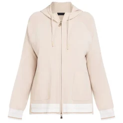 Hot Elena Miro Hooded Zip Cardigan Beige