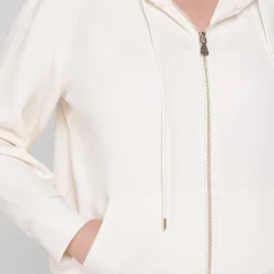New Elena Miro Jersey Hoody Off White