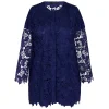 Discount Elena Miro Long Lace Jacket Navy