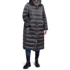 Fashion Elena Miro LONG PUFFER COAT ANTHRACITE