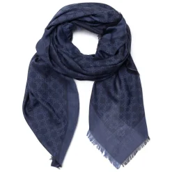 Discount Elena Miro Monogram Scarf Navy