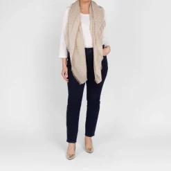 Sale Elena Miro Monogram Scarf Sand