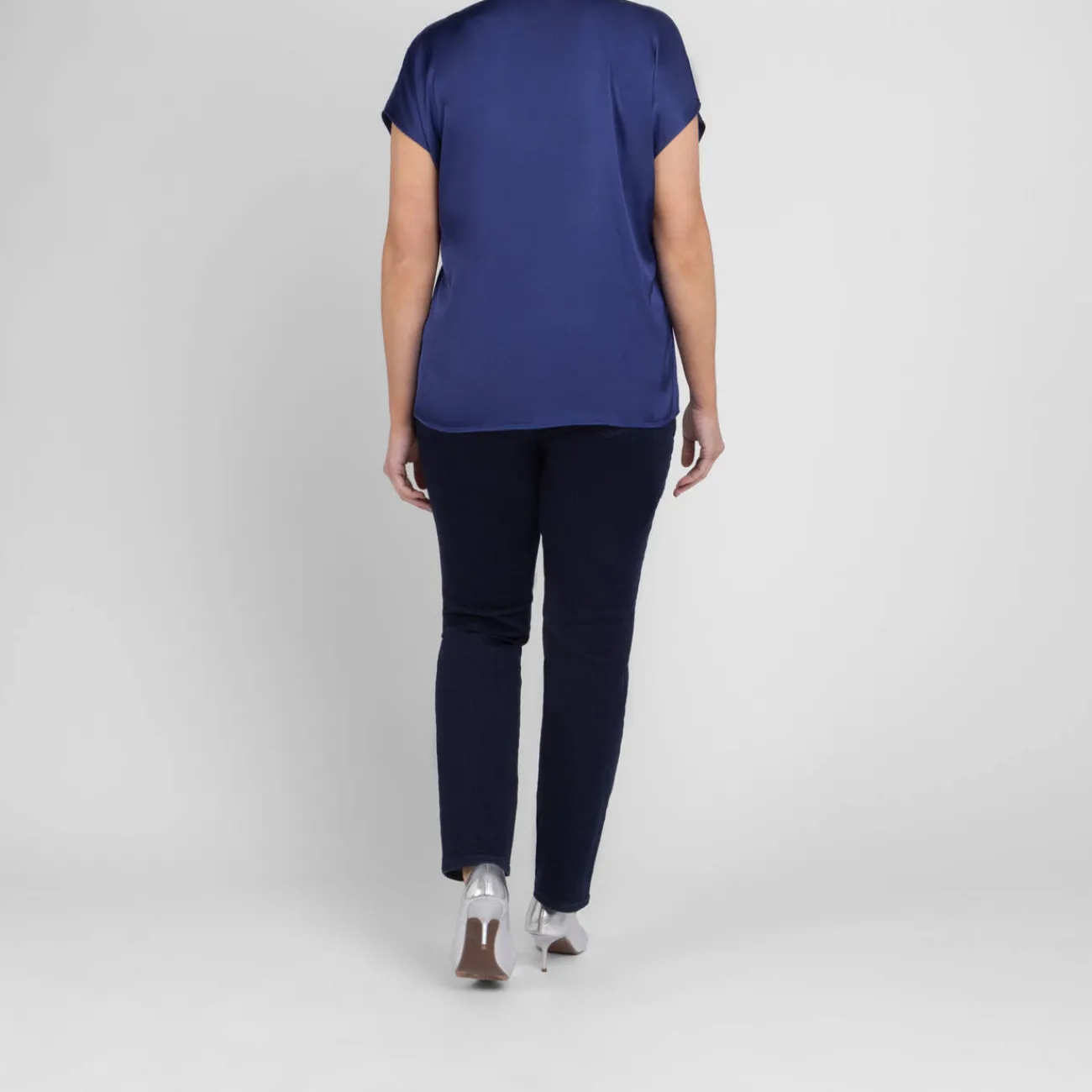 Online Elena Miro Stretch Satin Vest Navy