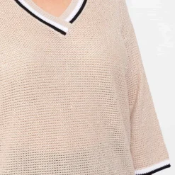 Fashion Faber V-Neck Sweater Beige