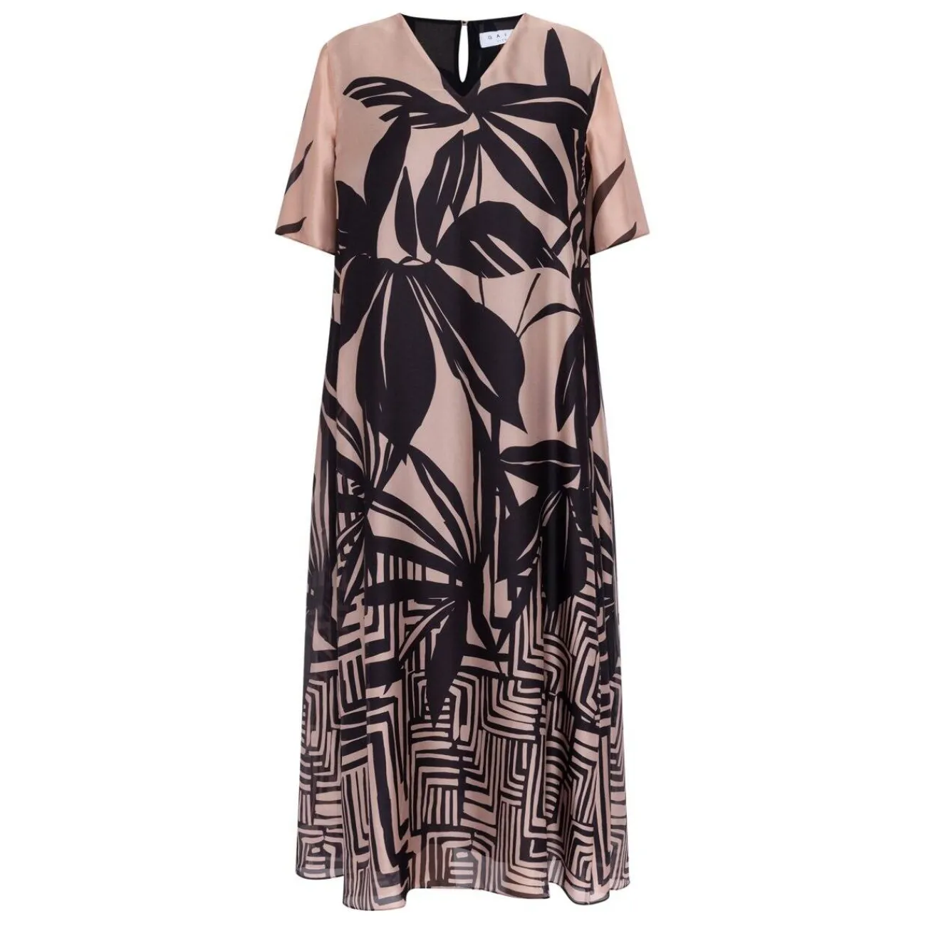 Online GAIA Dress Bamboo Print Camel