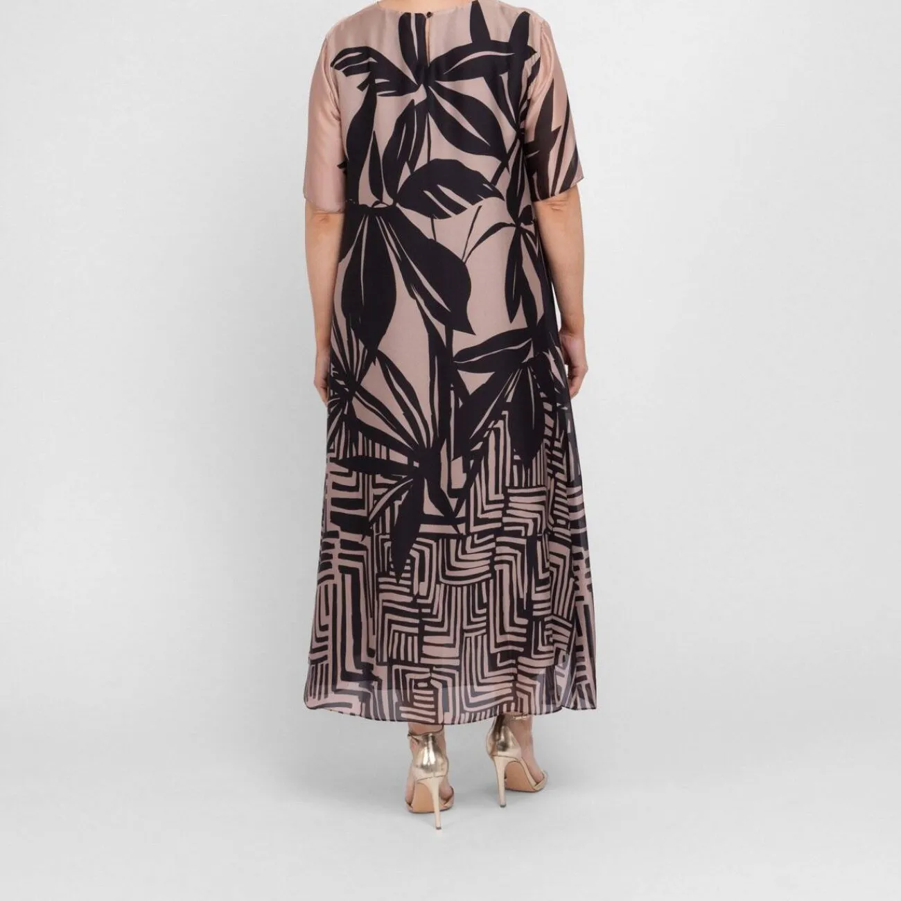 Online GAIA Dress Bamboo Print Camel