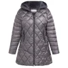 Hot GAIA Life Quilted Puffa Coat Grey