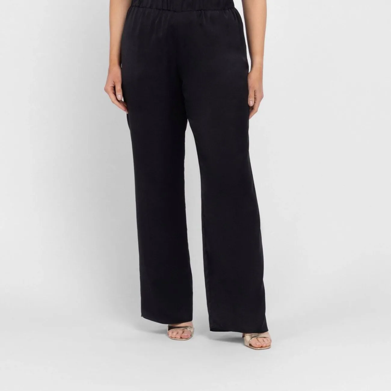 Discount GAIA Satin Trousers Black