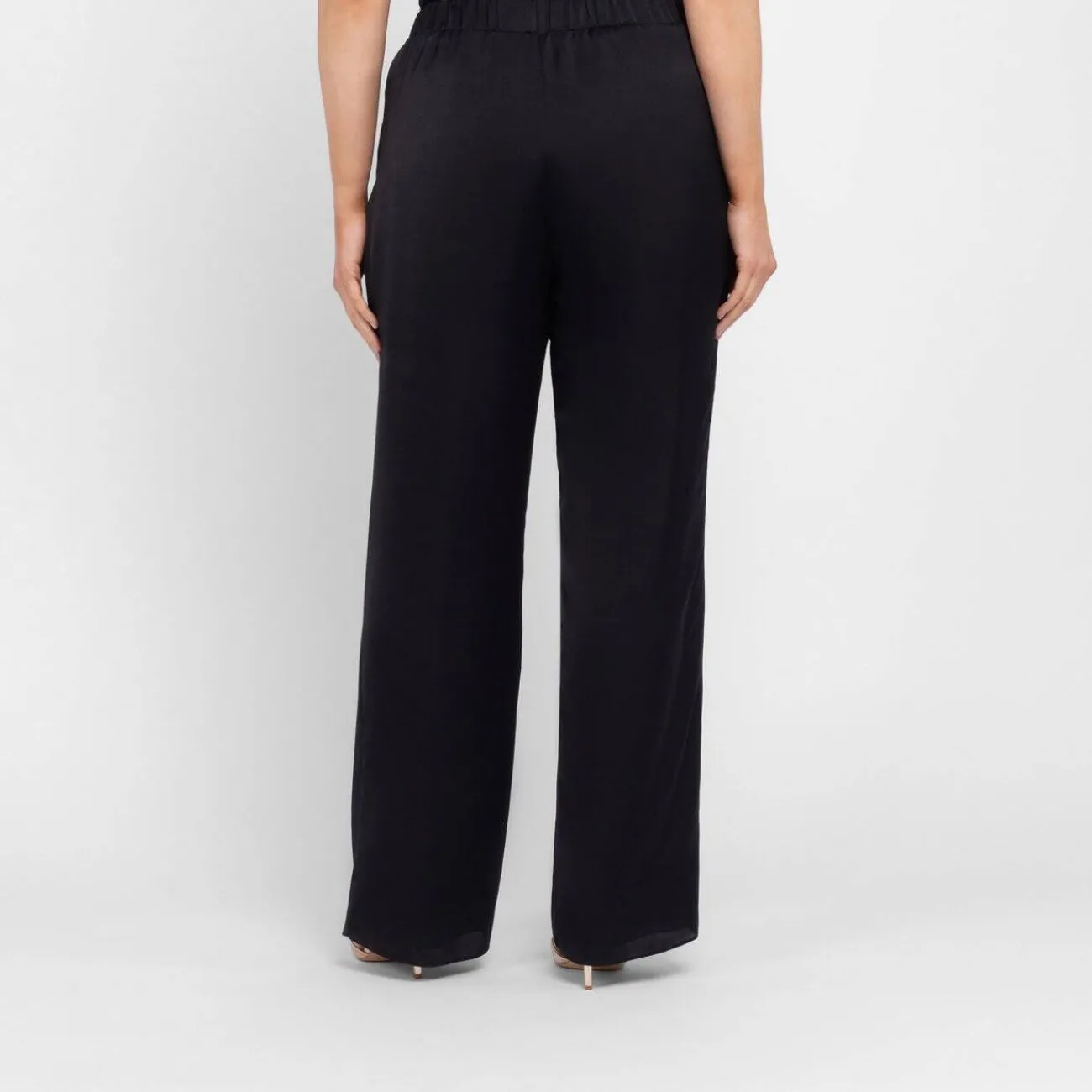 Discount GAIA Satin Trousers Black