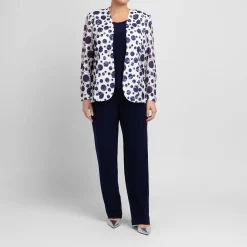Sale Georgedu00e9 Georgedé Satin Jersey Trousers Navy