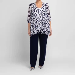 Sale Georgedu00e9 Georgedé Satin Jersey Trousers Navy
