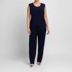 New Georgedu00e9 Georgedé Satin Jersey Vest Navy