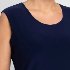 New Georgedu00e9 Georgedé Satin Jersey Vest Navy