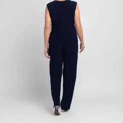 New Georgedu00e9 Georgedé Satin Jersey Vest Navy
