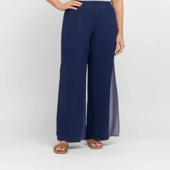 Sale Godske Pull On Georgette Trousers Navy