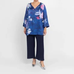 Sale Luisa Mara Venier Luisa Viola Satin Tunic Blue