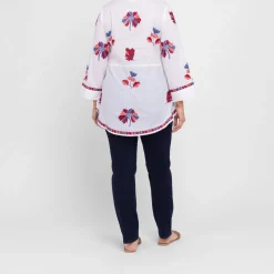 Clearance LULA SOUL LulaSoul Embroidered Cotton Tunic White