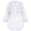 Sale LULA SOUL LulaSoul Embroidered Sequin Cotton Tunic White
