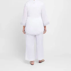 Sale LULA SOUL LulaSoul Embroidered Sequin Cotton Tunic White