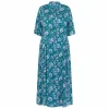 Fashion Marina Rinaldi Sport Marina Rinaldi Antique Floral Dress Green