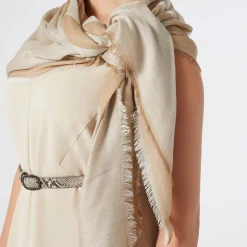 Sale Marina Rinaldi Cashmere Blend Scarf Beige