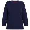 Best Marina Rinaldi Sport Marina Rinaldi Cotton Blend Knitted Tunic Navy