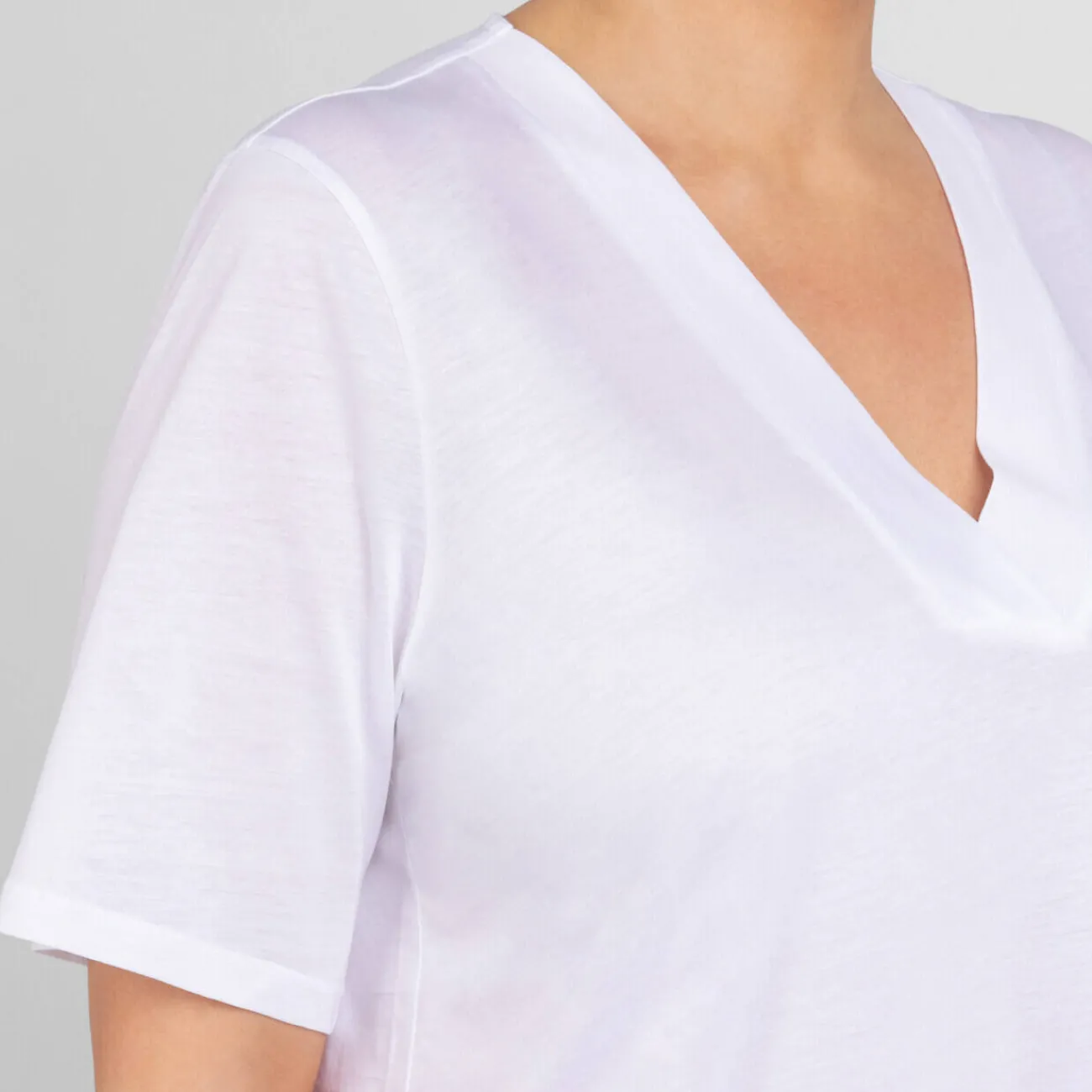 Clearance Marina Rinaldi Cotton Jersey T-Shirt White