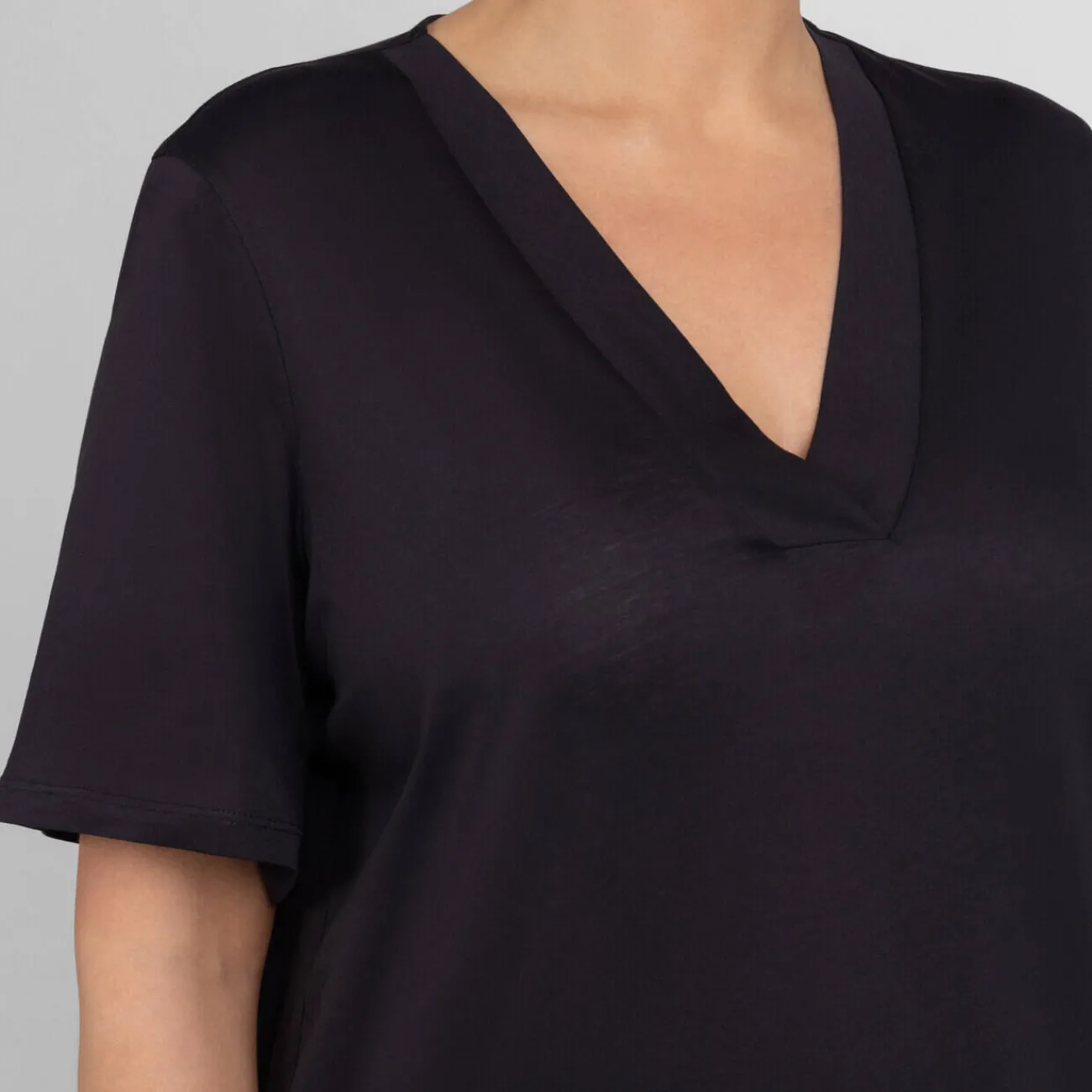 Sale Marina Rinaldi Cotton Jersey T-Shirt Black